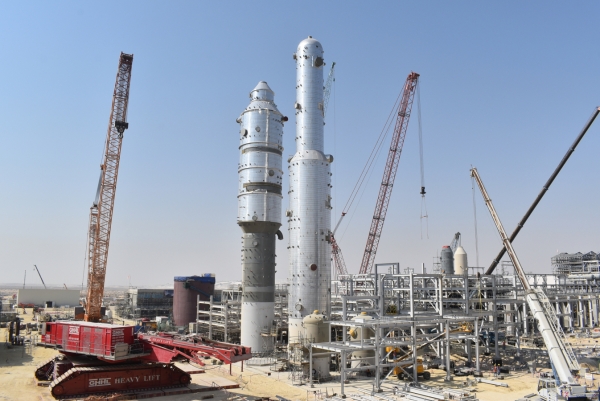대림산업이 설치 완료한 사우디 마덴 암모니아 Ⅲ 공장의 이산화탄소 제거 시설.
