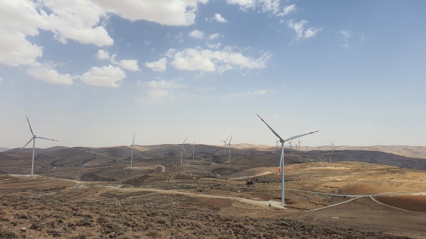 DL에너지가 건설한 요르단 타필라 풍력발전소. 사진=DL에너지 제공