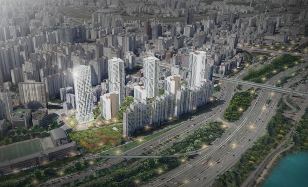 서울시가 10일 확정한 당산동6가 104 일대의 재개발 신속통합기획의 입체적 경관 계획안. 사진=서울시