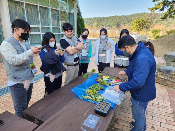 지난해 천리포수목원이 실시한 특수분야교원 직무연수 과정에서 교직원들이 교육에 직접 참여하고 있는 모습. 사진=천리포수목원